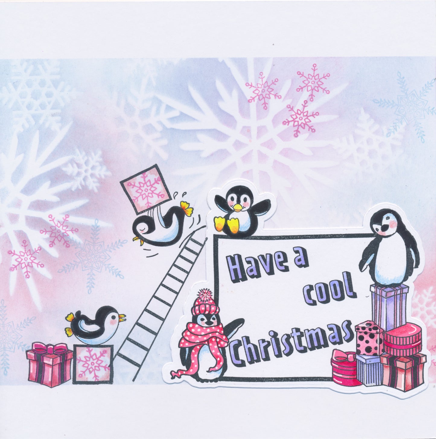 Penguins & Letterboxes A5 Stamp & Mask Set