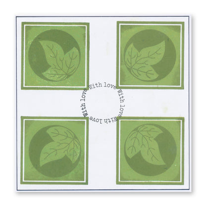 Linda's Christmas Floral Rounds - Silhouettes A5 Stamp & Mask Set