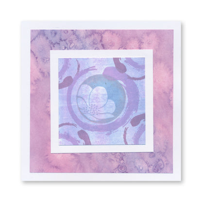 Linda's Christmas Floral Rounds - Silhouettes A5 Stamp & Mask Set