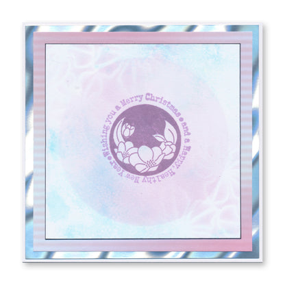 Linda's Christmas Floral Rounds - Silhouettes A5 Stamp & Mask Set