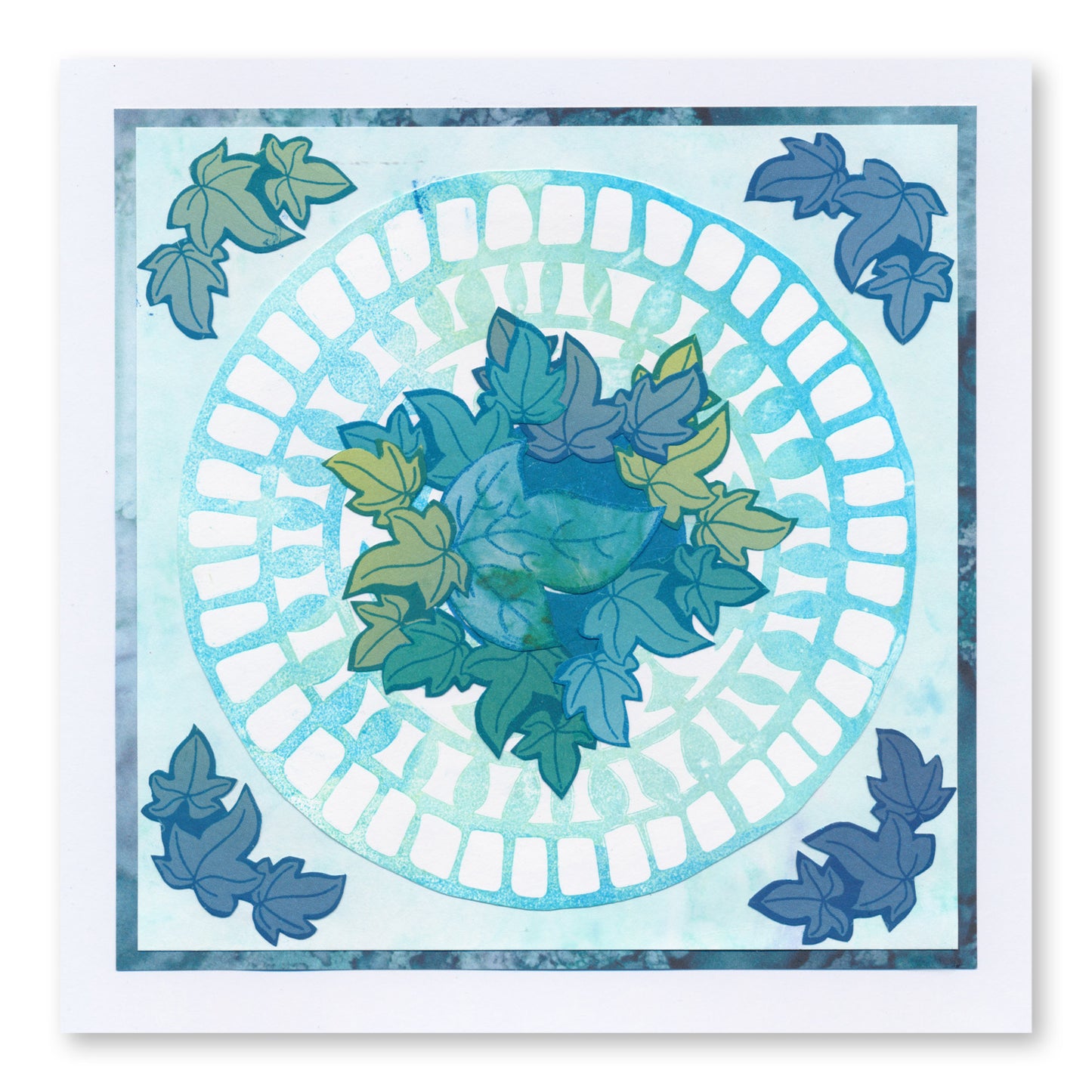 Linda's Christmas Floral Rounds A5 Stamp & Mask Duo with Framework Circles 7" x 7" Stencil