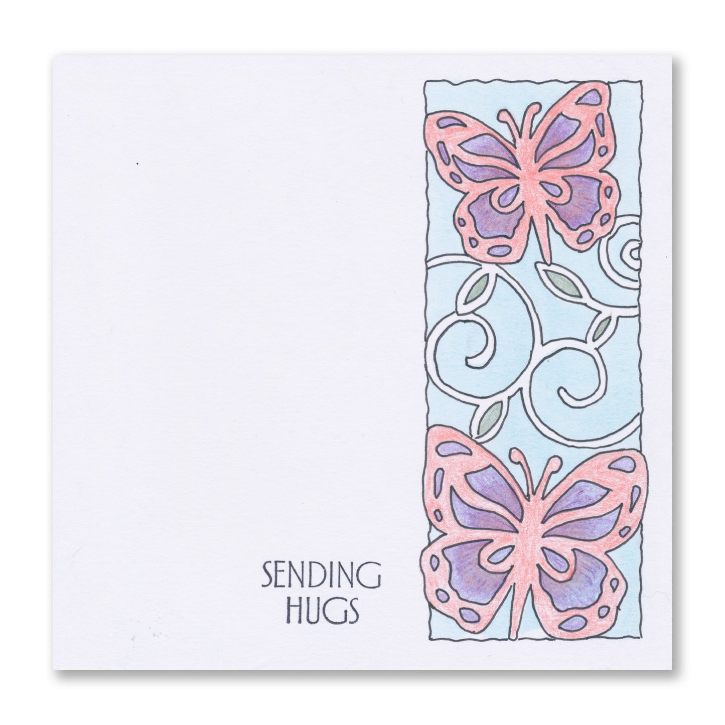 Butterfly Swirls Panel Stencil