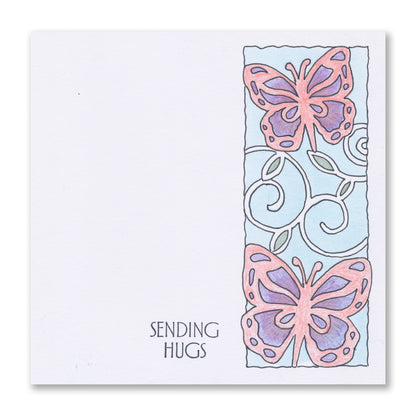 Butterfly Swirls Panel Stencil