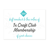 Gift Card for Subscription to 1 Craft Club