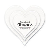 Clarity Stampboard Shapes - Hearts - 60 pieces