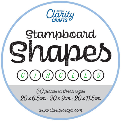 Clarity Stampboard Shapes - Circles - 60 pieces