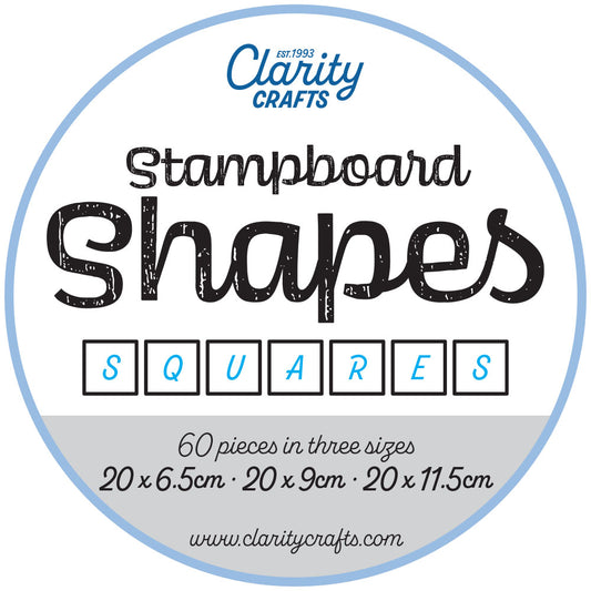 Clarity Stampboard Shapes - Squares - 60 pieces