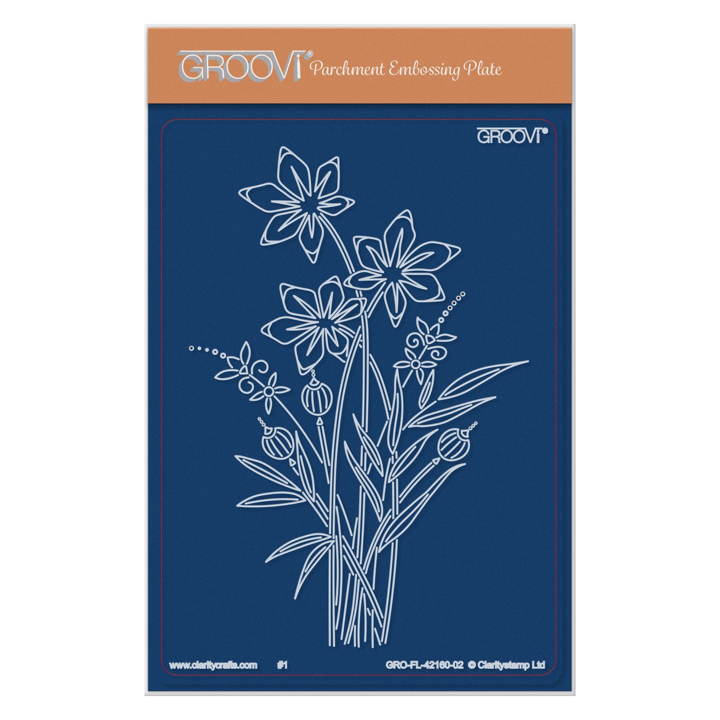 Star Flower Spray A6 Groovi Plate