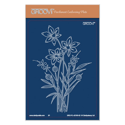 Star Flower Spray A6 Groovi Plate