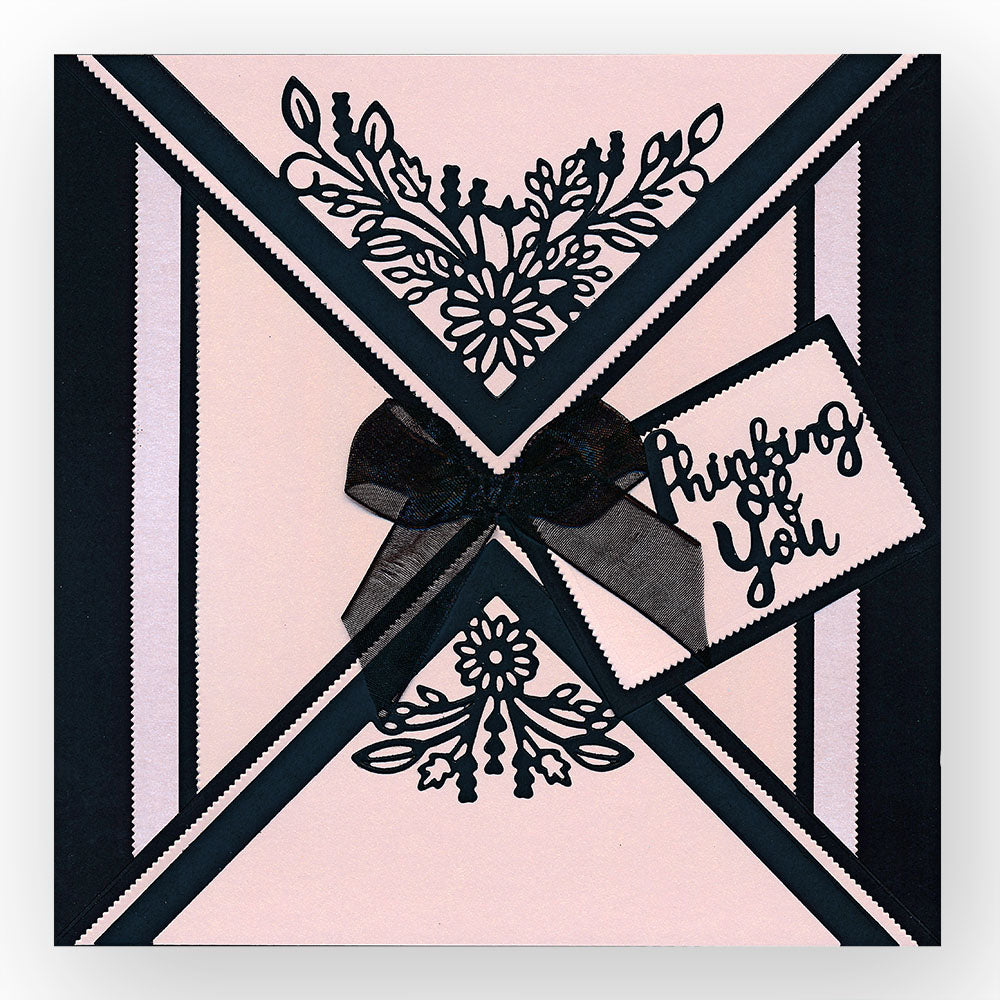 Thinking of You Floral Frame Clarity Fresh Cut Die