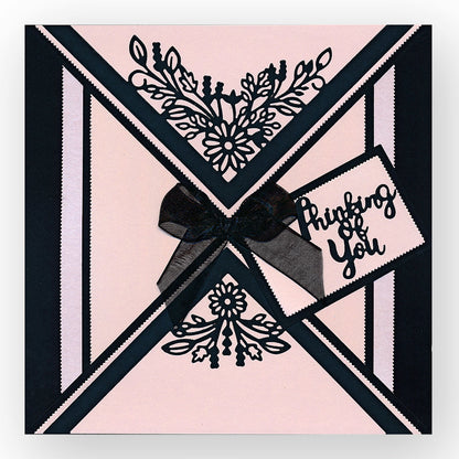 Thinking of You Floral Frame Clarity Fresh Cut Die