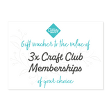 Gift Card for Subscription to 3 Craft Clubs