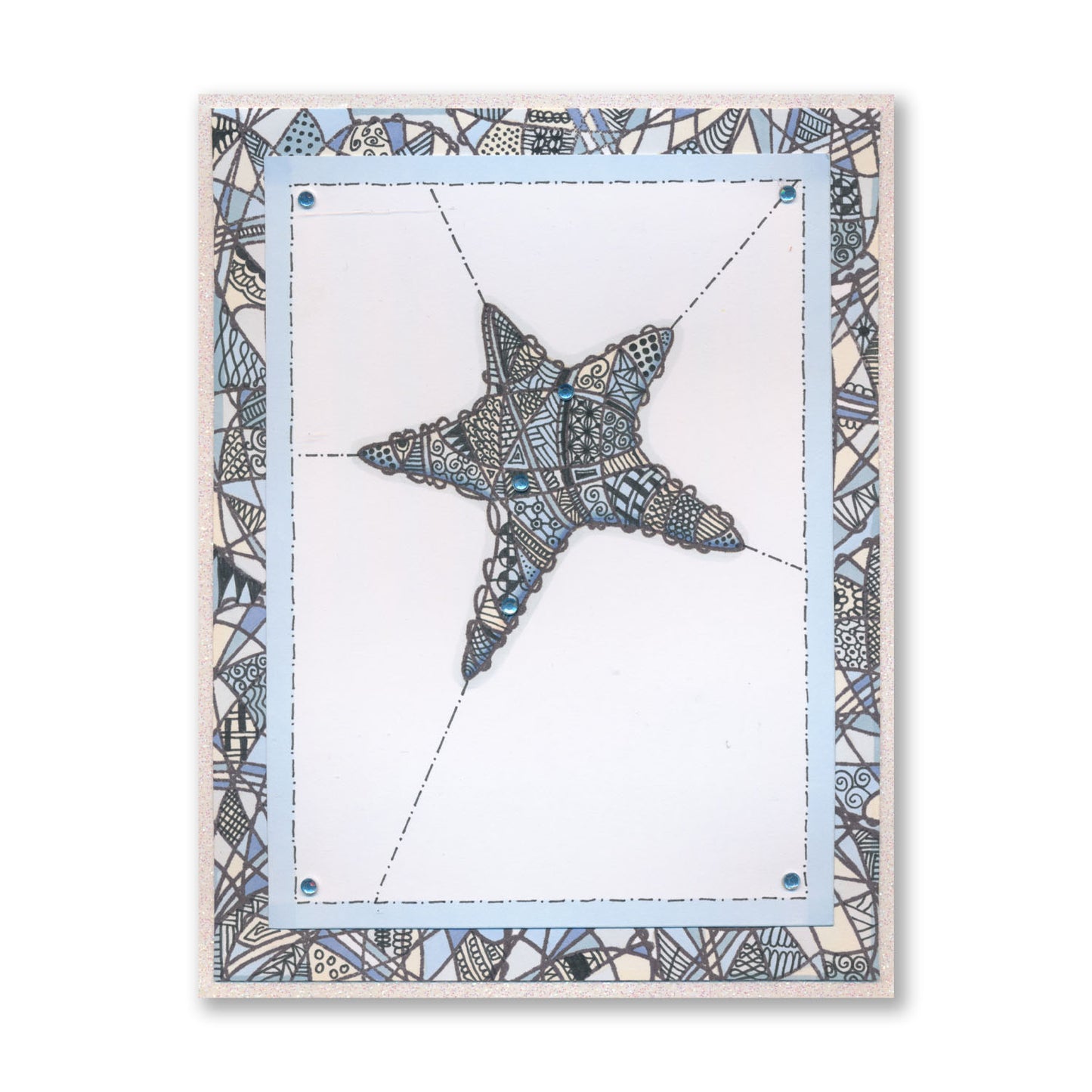 Wire Christmas Shapes A5 Square Stamp & Mask Set