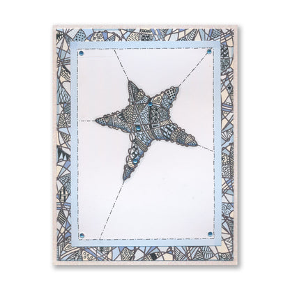 Wire Christmas Shapes A5 Square Stamp & Mask Set