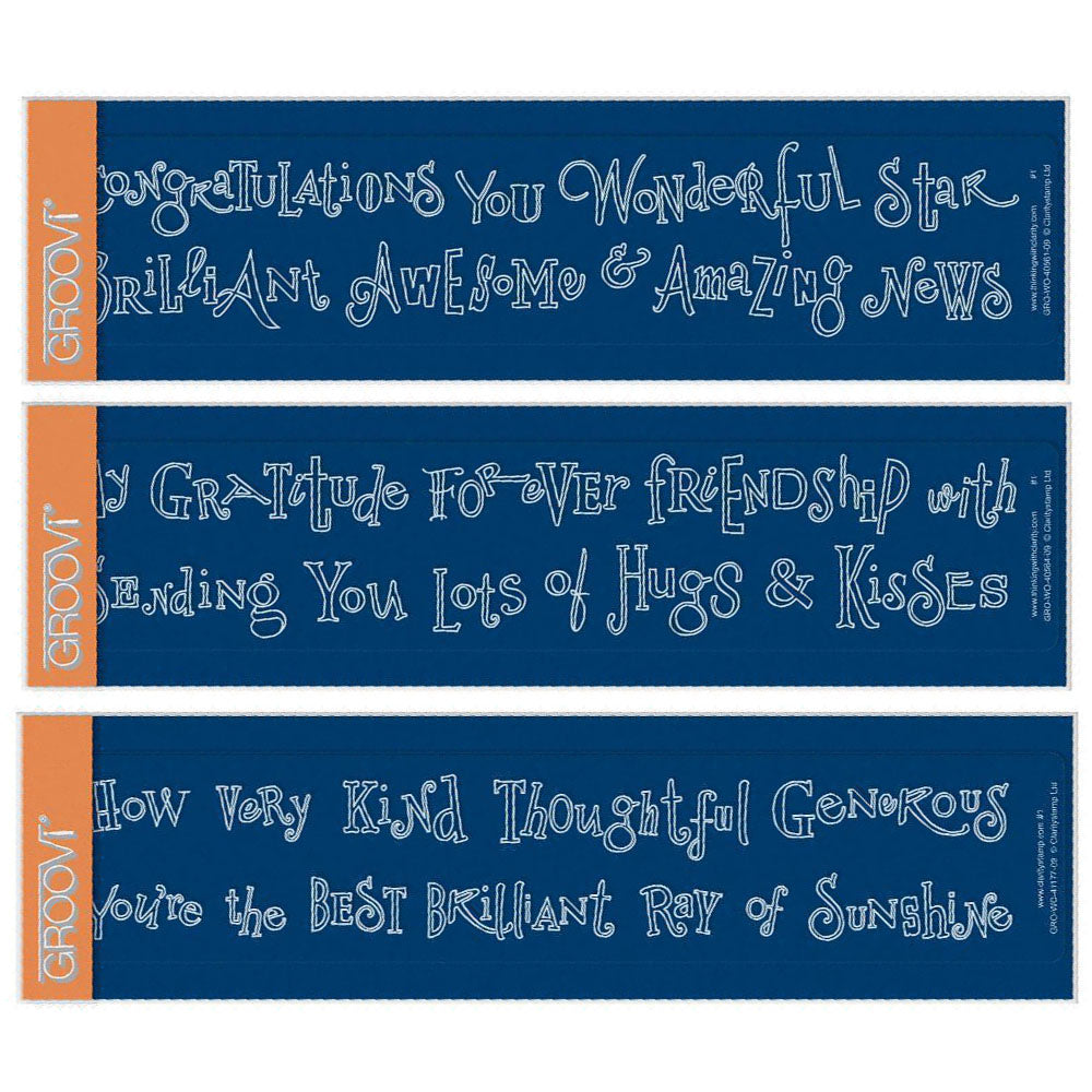 Congratulations, Gratitude & How Very Kind Trio of Groovi Border Plates