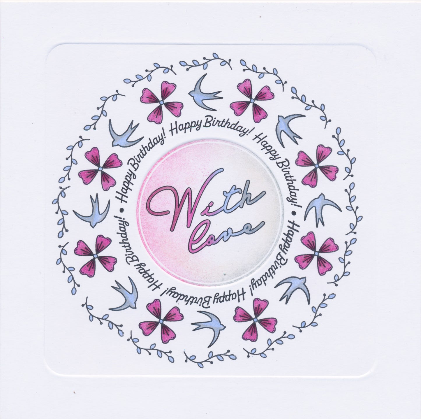 KISS by Clarity - Sentiment Rounds A6 Stamp Set