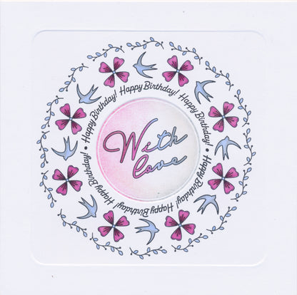 KISS by Clarity - Sentiment Rounds A6 Stamp Set