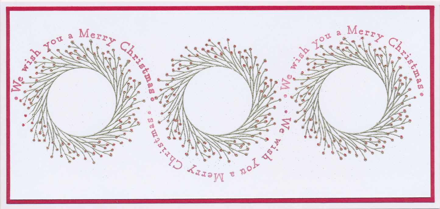 KISS by Clarity - Christmas Wreaths A5 Square Stamp Set