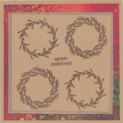 KISS by Clarity - Christmas Wreaths A5 Square Stamp Set