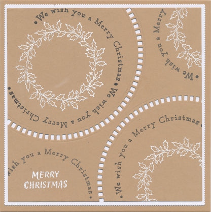 KISS by Clarity - Christmas Wreaths A5 Square Stamp Set