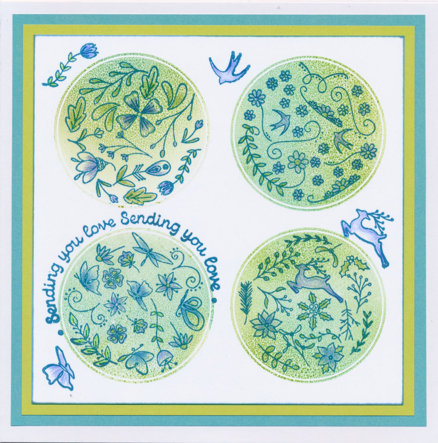 KISS by Clarity - Colour Me Rounds A5 Square Stamp Set