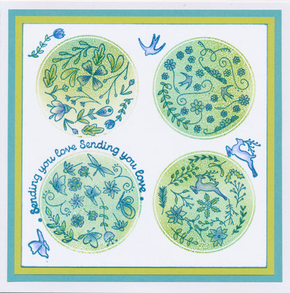 KISS by Clarity - Colour Me Rounds A5 Square Stamp Set