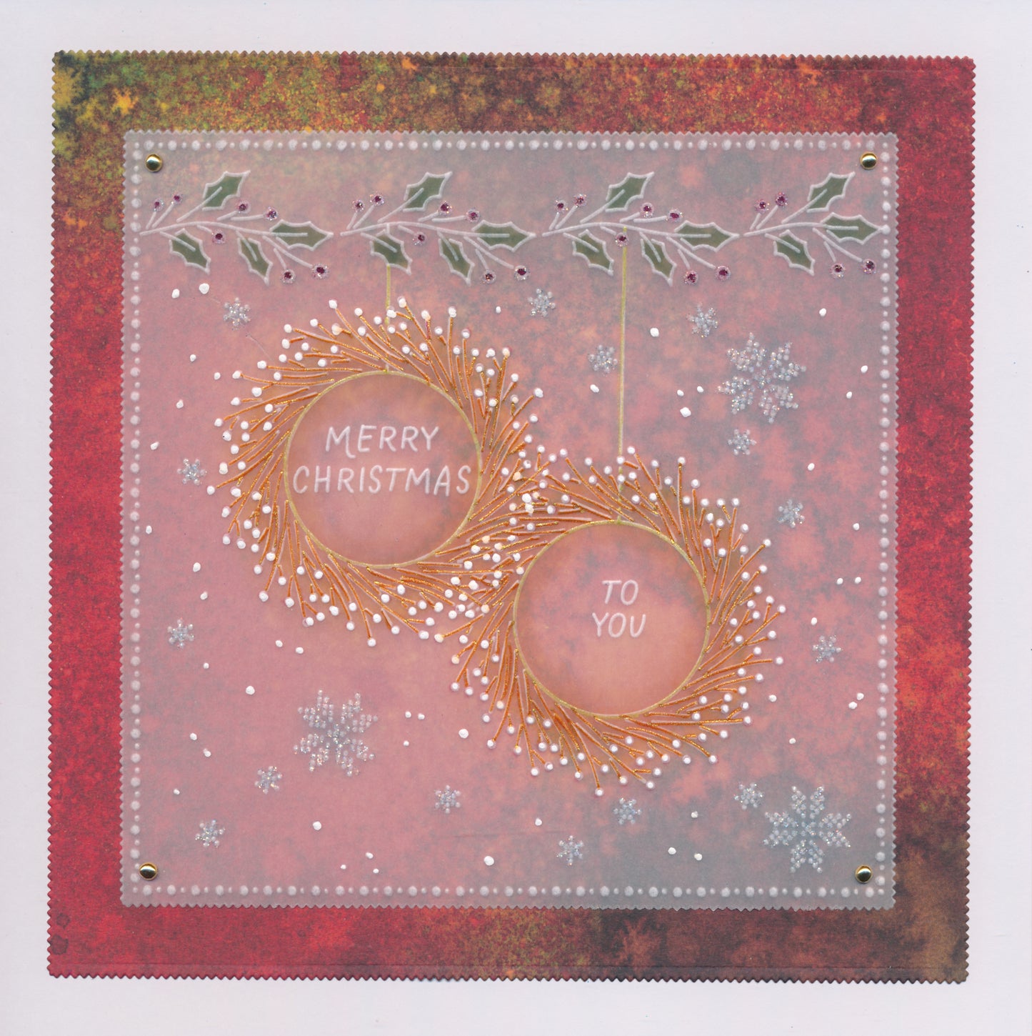 Christmas Wreaths A5 Square Groovi Plate