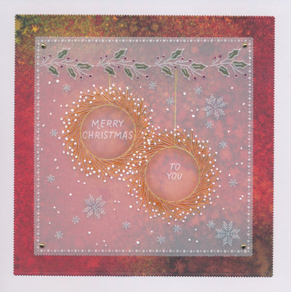 Christmas Wreaths A5 Square Groovi Plate