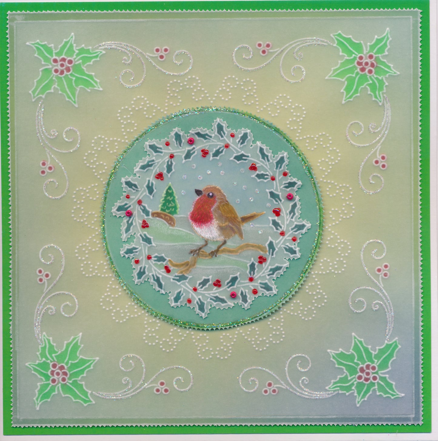Christmas Wreaths A5 Square Groovi Plate