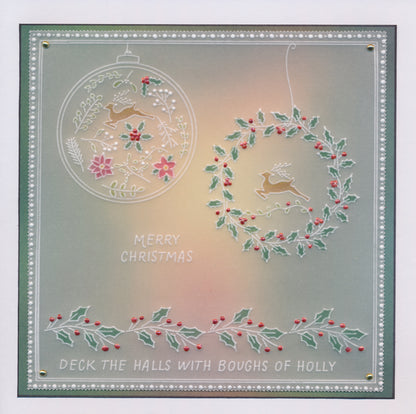 Christmas Wreaths A5 Square Groovi Plate