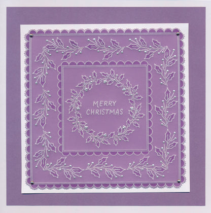 Christmas Wreaths A5 Square Groovi Plate