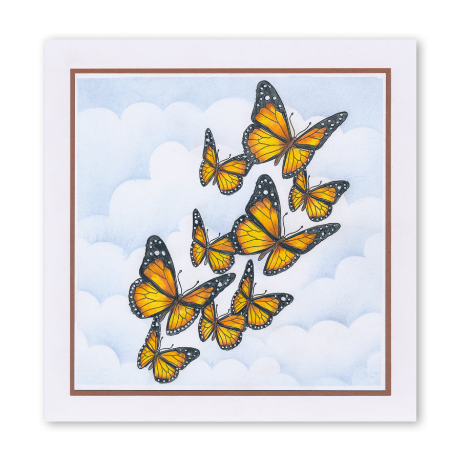 Butterfly Wreath A6 Square Stamp & Mask Set