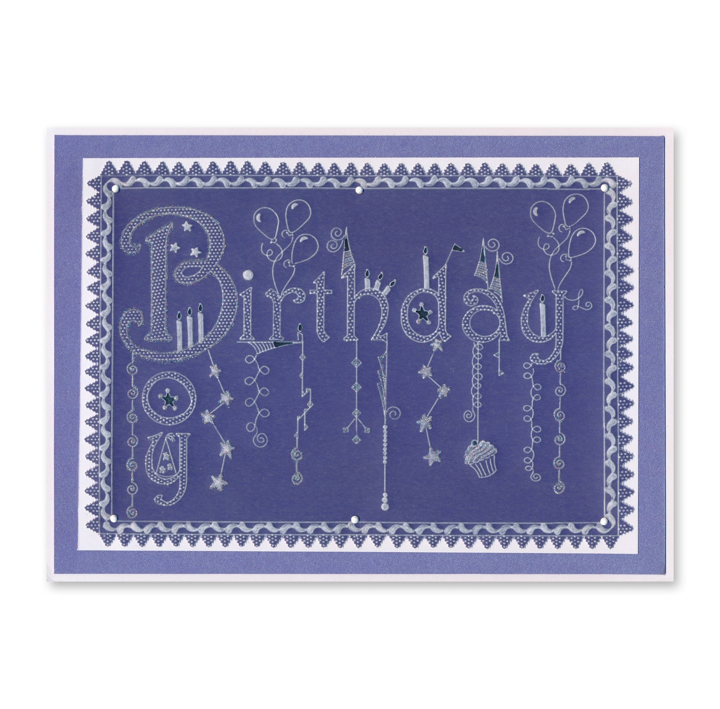 Linda's Birthday Dangles A5 Groovi Plate