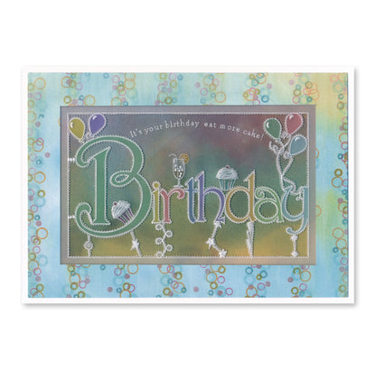 Linda's Birthday Dangles A5 Groovi Plate