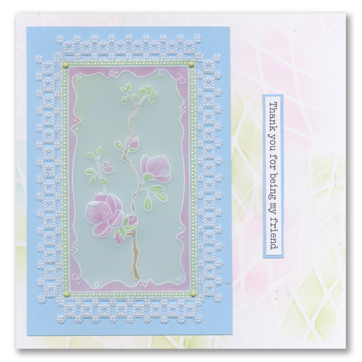 Barbara's SHAC Japonica Floral Panels A5 Square Groovi Plate