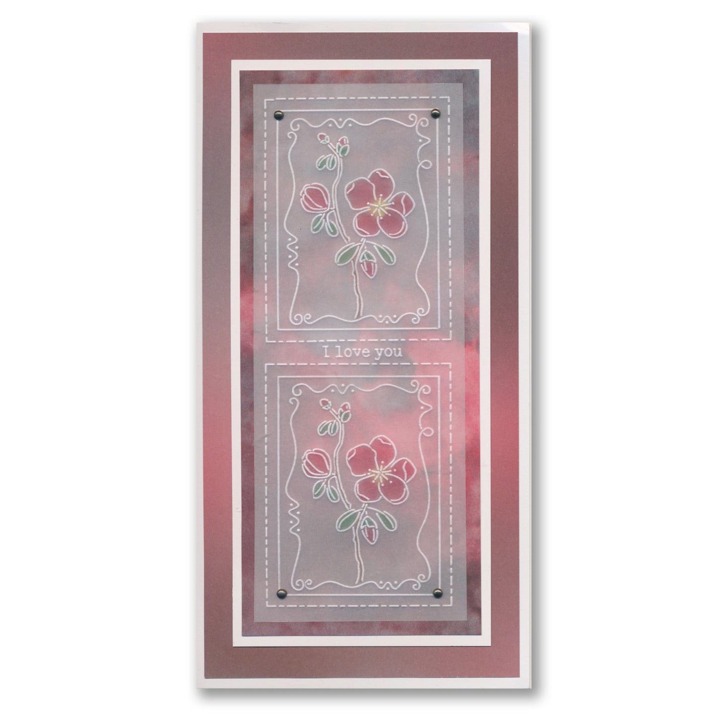 Barbara's SHAC Japonica Floral Panels A5 Square Groovi Plate