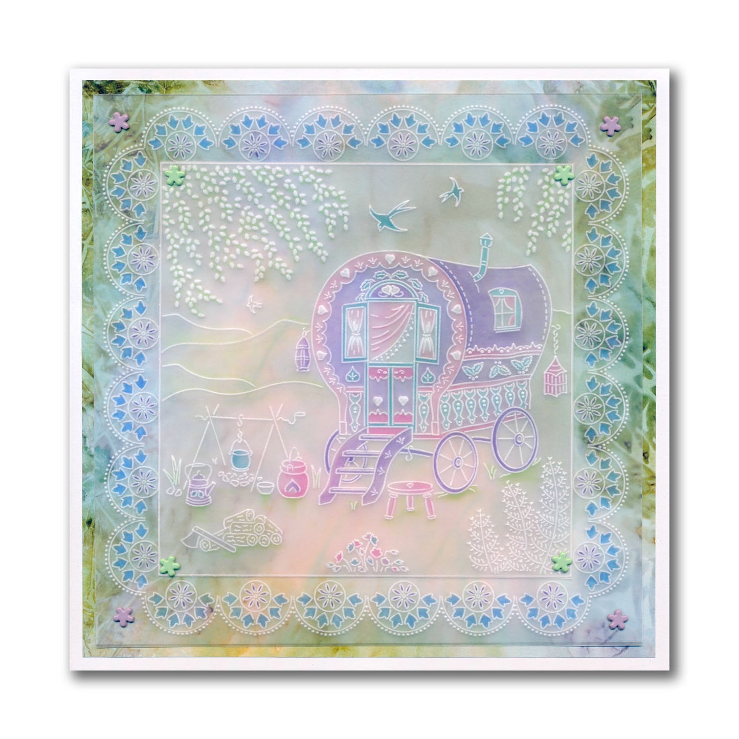 Linda's Romany Caravan A5 Square Groovi Plate