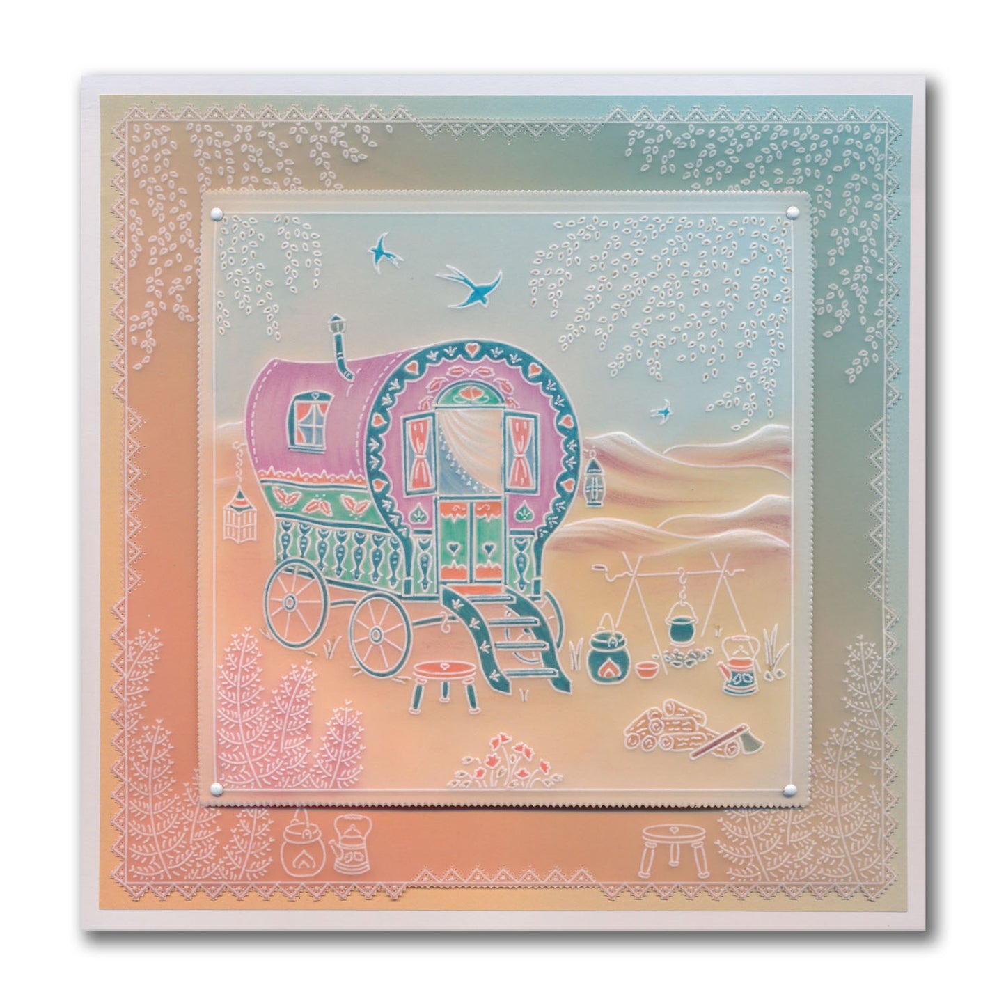 Linda's Romany Caravan A5 Square Groovi Plate