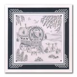 Linda Williams' Country Scenes A5 Square Groovi Plate Collection With Printed Parchment & Traveller Folder