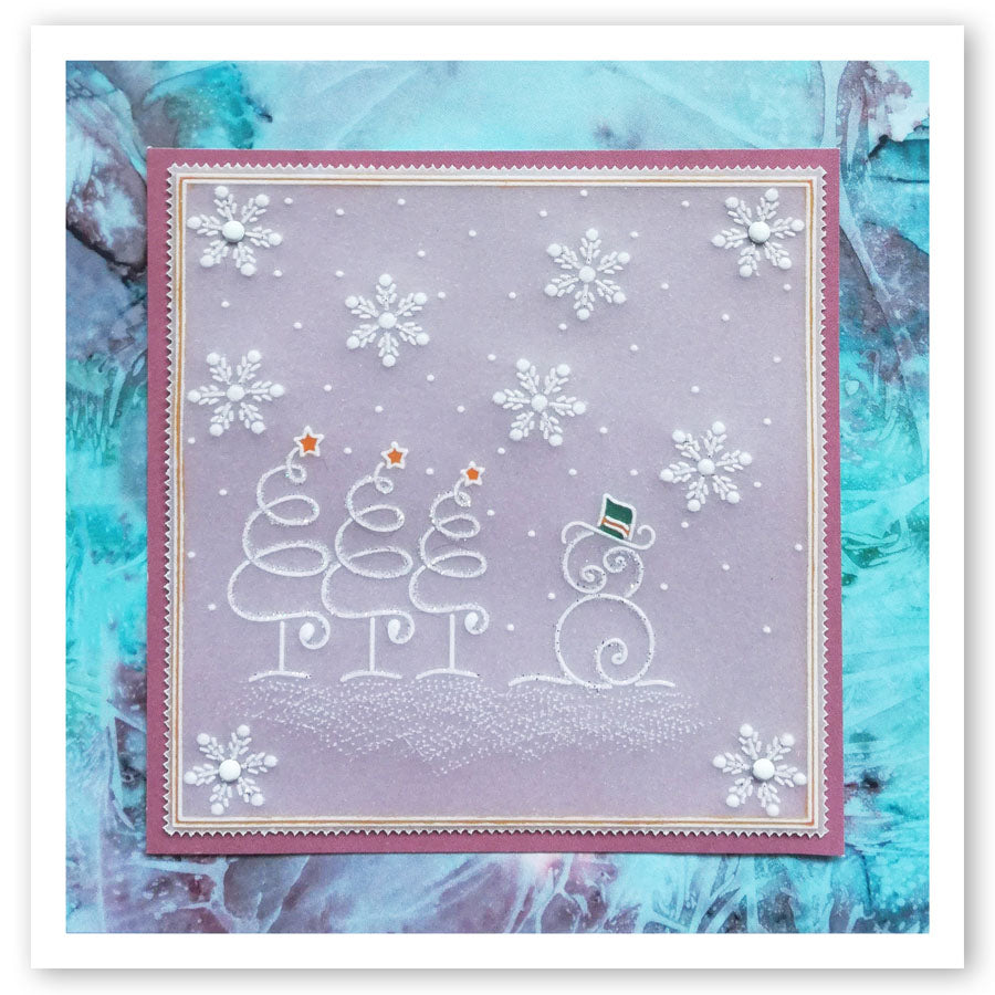 Tina's Christmas Parchlets A6 Square Groovi Plate Collection