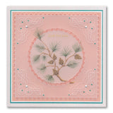 Barbara's SHAC Japonica & Scots Pine Floral Panels A5 Square Groovi Plate Duo