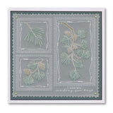 Barbara's SHAC Japonica & Scots Pine Floral Panels A5 Square Groovi Plate Duo