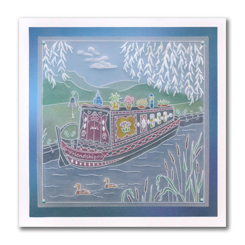 Linda's Friendship Narrowboat & Accessories A5 Square Groovi Plate Duo