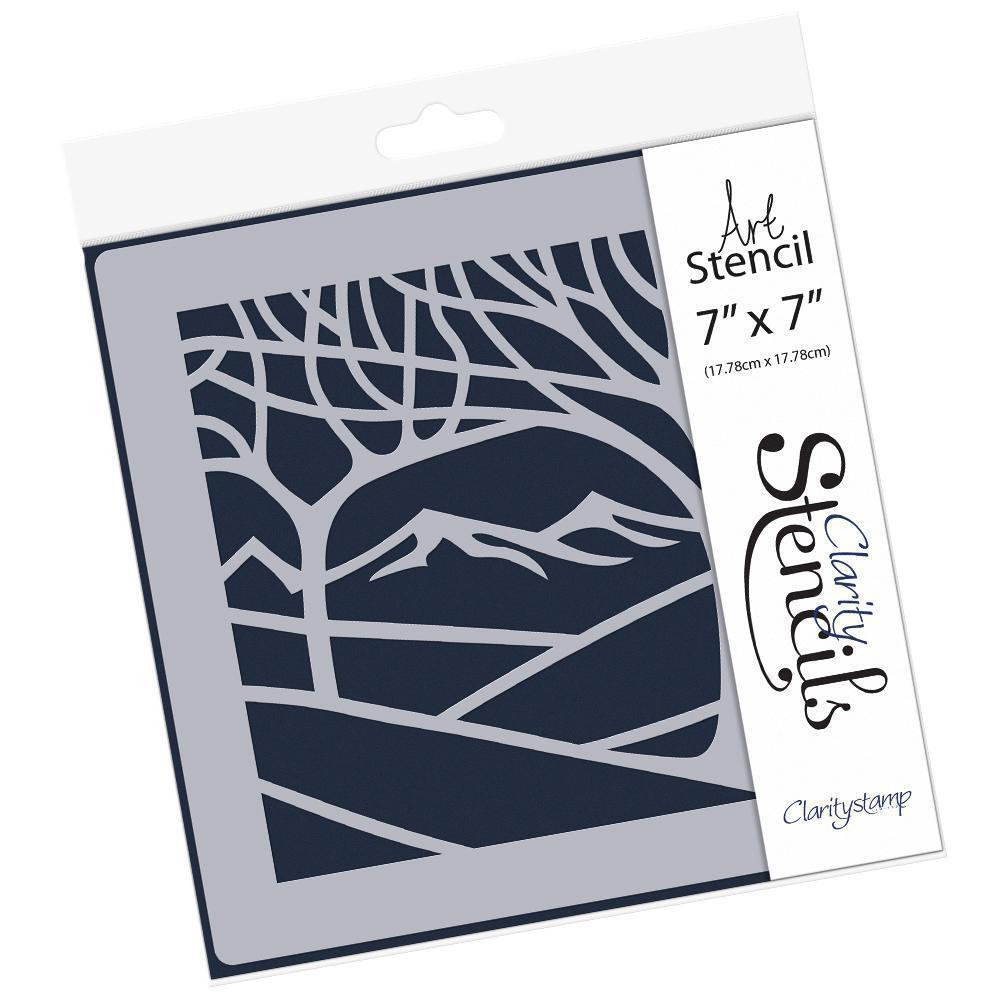 Panoramic Aperture - Two Trees 7" x 7" Stencil