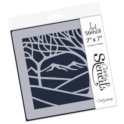 Panoramic Aperture - Two Trees 7" x 7" Stencil