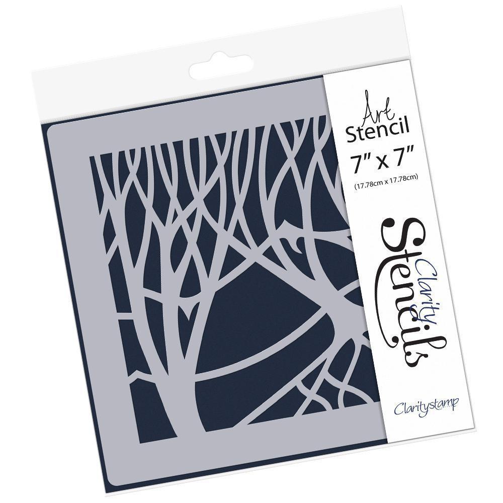 Panoramic Aperture - Three Trees 7" x 7" Stencil