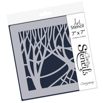 Panoramic Aperture - Three Trees 7" x 7" Stencil