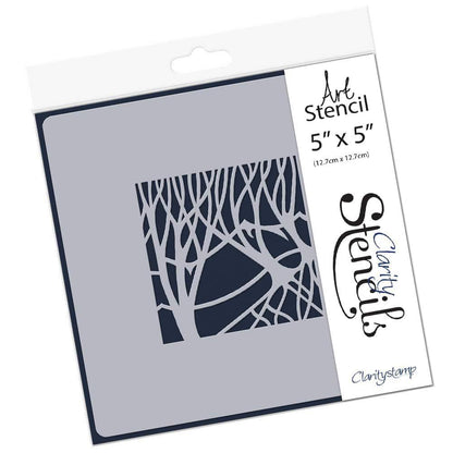 Panoramic Aperture - Three Trees 5" x 5" Stencil