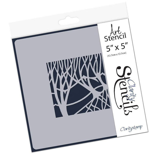 Panoramic Aperture - Three Trees 5" x 5" Stencil