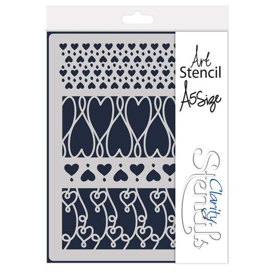 Hearty Decorative Panel A5 Stencil